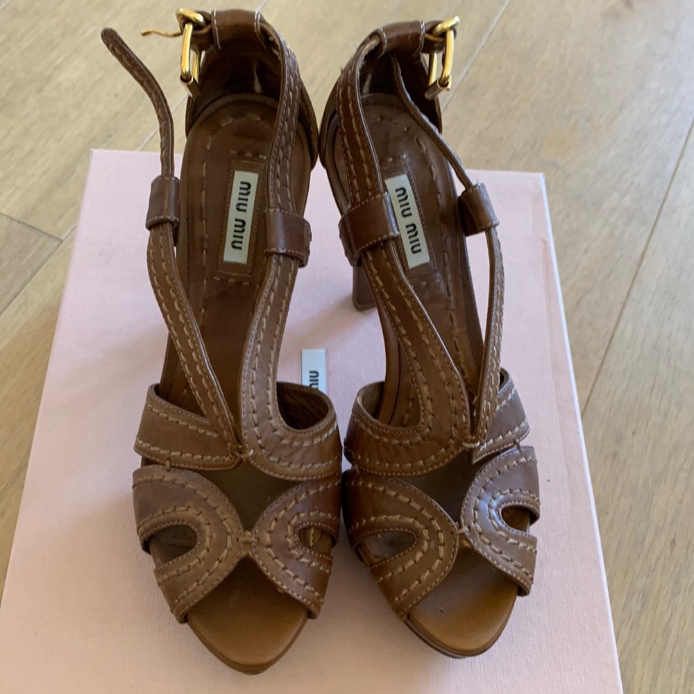 Miu miu sandals high heels platform 37.5